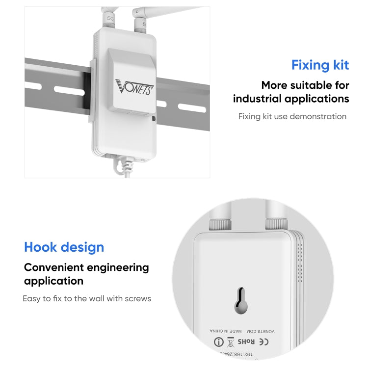 VONETS VAP11S-5G Mini Wireless Bridge 900Mbp WiFi Repeater with 2 Antennas & Fan VONETS VAP11S-5G Mini Wireless Bridge 900Mbp WiFi Repeater with 2 Antennas & Fan